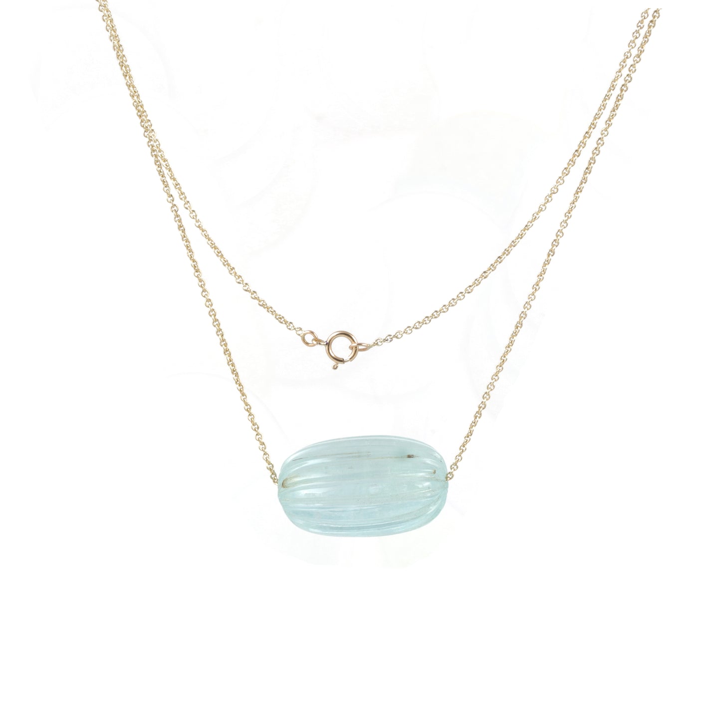 Floating Aquamarine Necklace