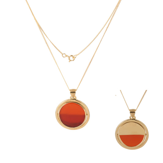 Carnelian Sun Dial Necklace