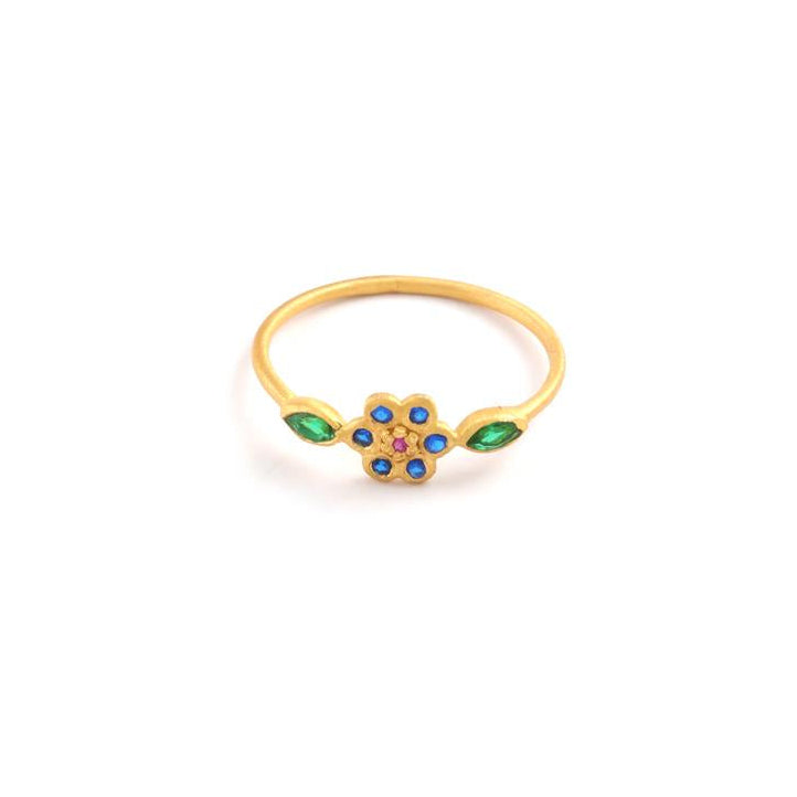 Sapphire Flower Ring