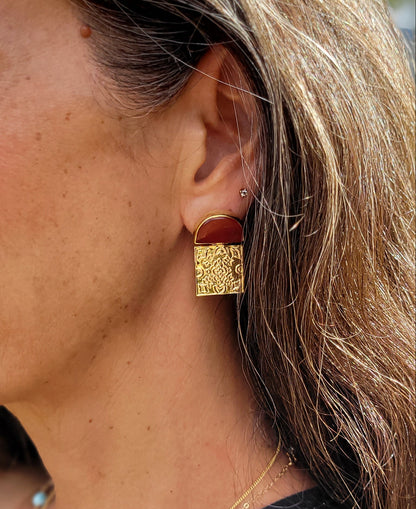 Gold Ohia Earrings
