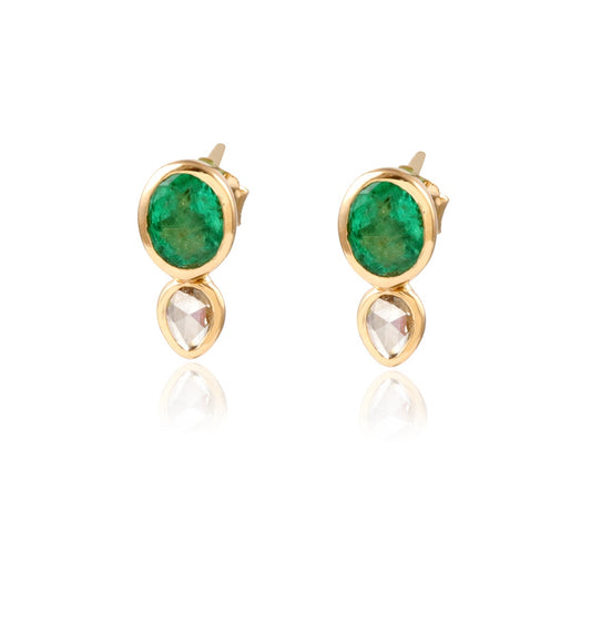 Emerald Dew Drop Earrings