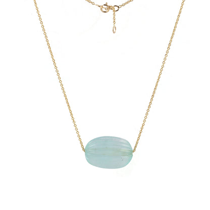 Floating Aquamarine Necklace