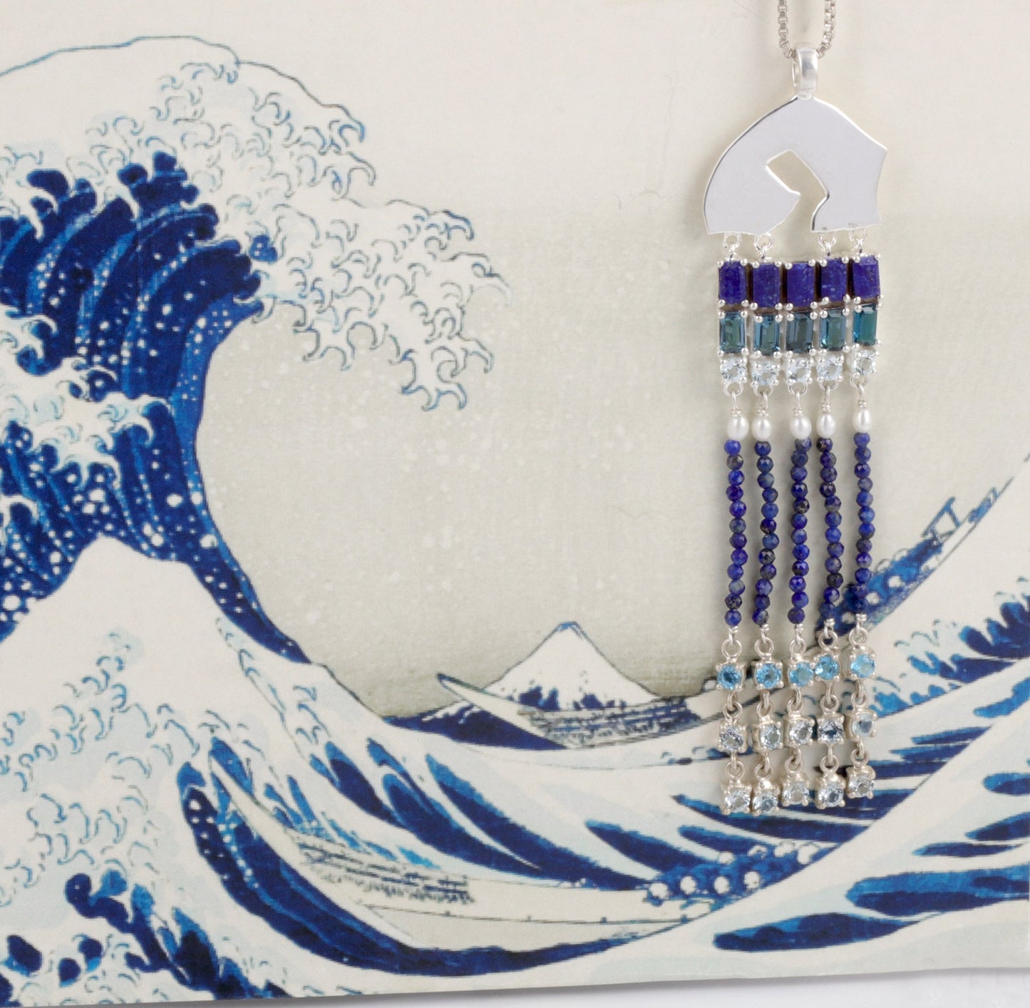 Hokusai Wave Necklace