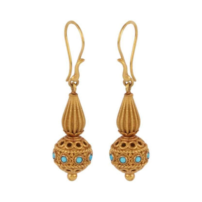 Rajasthani 18k Gold Ball Earrings