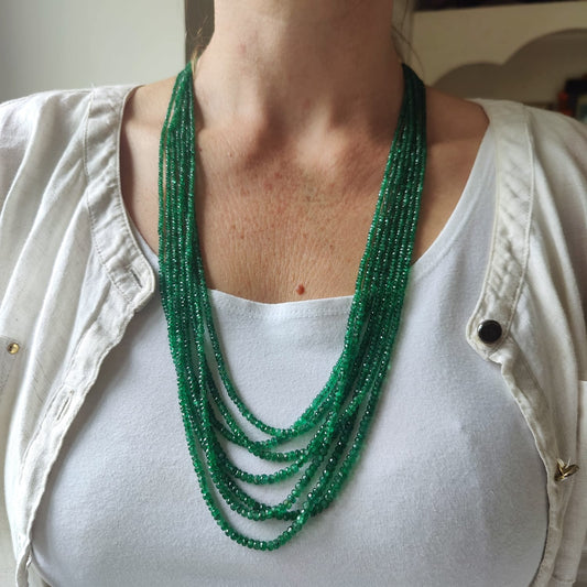 Faceted Emerald Necklace