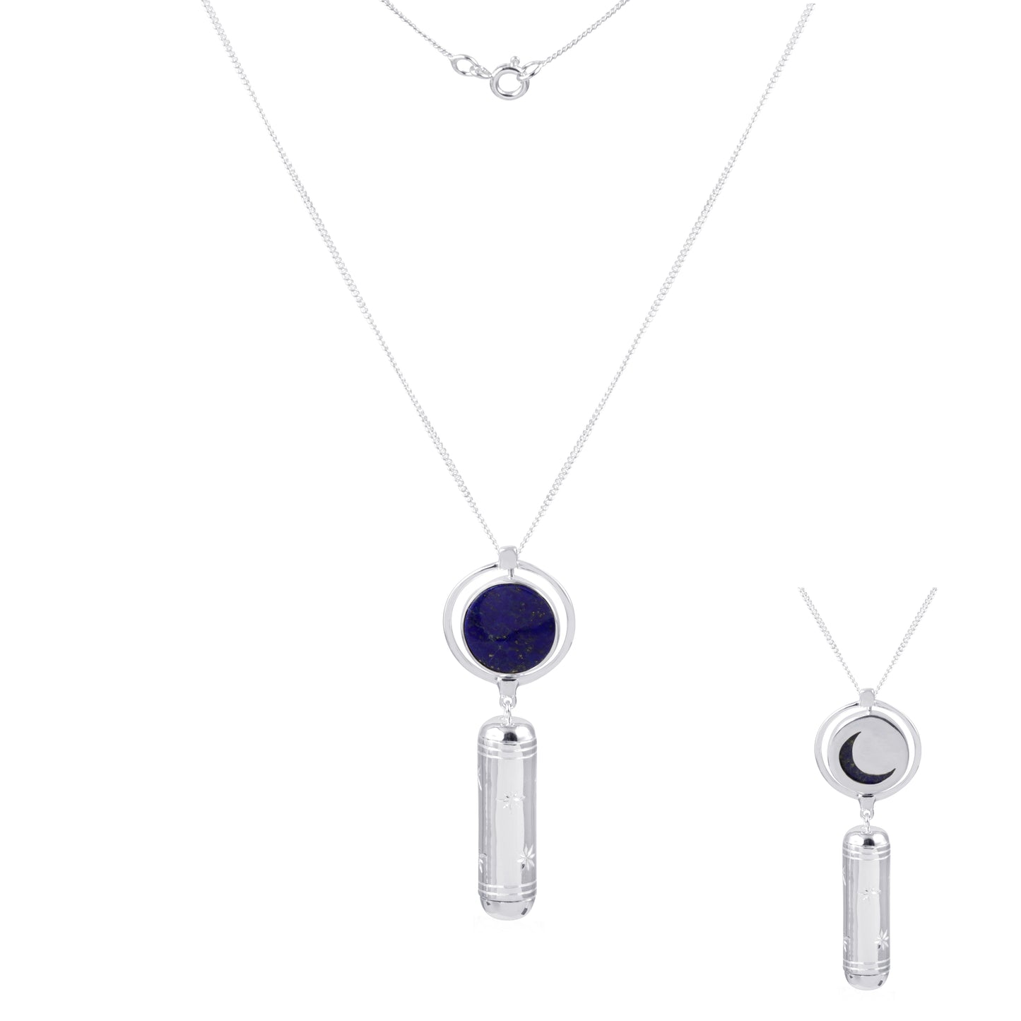 Moon & Stars Moon-Dial Pendant