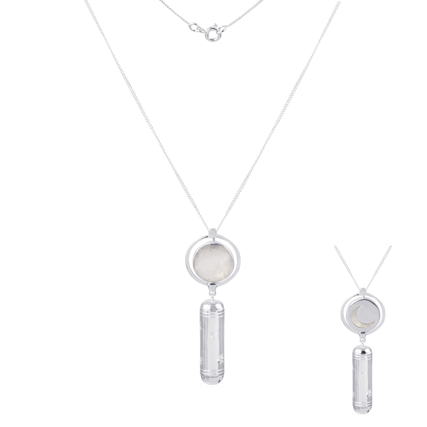 Moon & Stars Moon-Dial Pendant