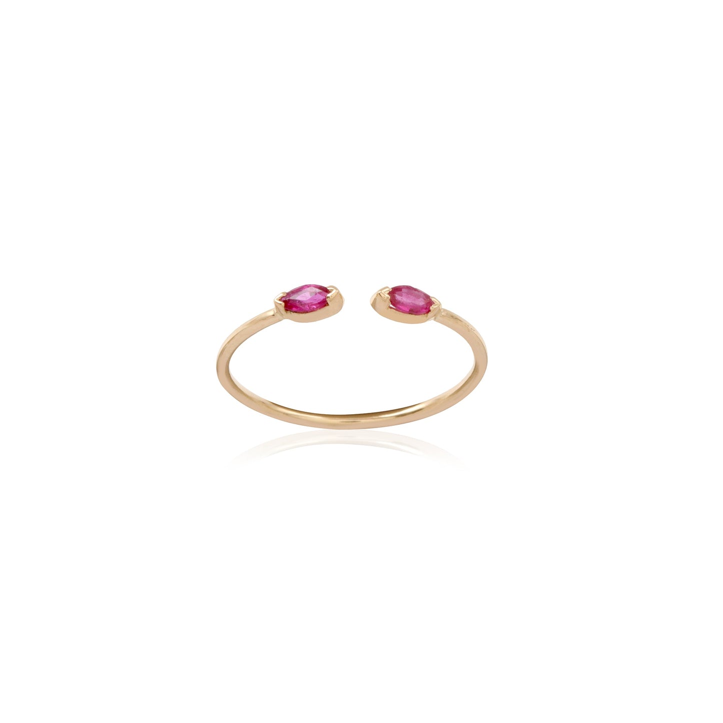 Ruby Petal Ring