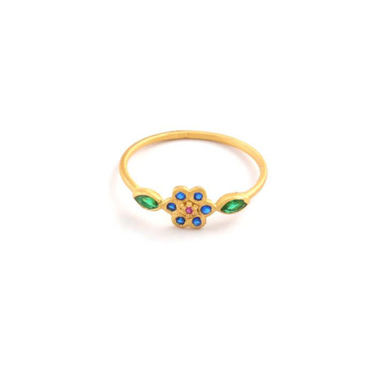 Sapphire Flower Ring